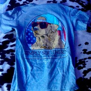 A cute simply southern shirt 90% Cotton and 100% polyester